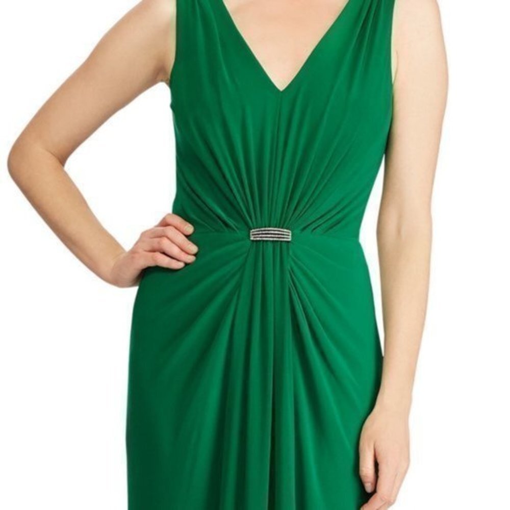 Ralph Lauren Sleeveless Rhinestone Gown Size 0 - Picture 8 of 9